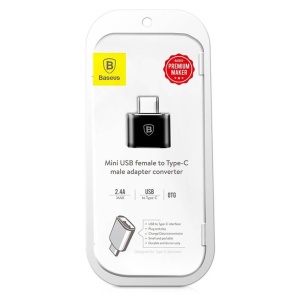 Adaptor USB 2.0 la USB tip C OTG 480Mbps, 2.4A Baseus - Img 2