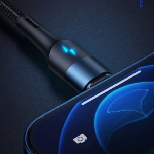 Cablu de date magnetic USAMS Data Cable - Type-C to Lightning 20W + Type-C 60W, PD, Fast Charging , 1.2m - Img 4