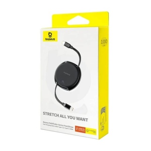 Cablu de date tip C Super Fast Charge 100W, 1m , retractabil , Baseus Pathfinder Series negru - Img 7