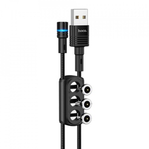 Cablu magnetic 3 in 1 USB to USB type C , Lightning , Micro USB ,20W, 2.4A, 1.2m HOCO - Img 2