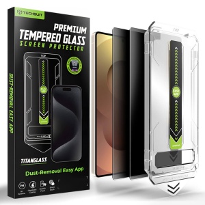 Folie sticla securizata privacy TitanGlass FullCover Samsung Galaxy S26 Ultra - pachet 2 buc- deblocare prin amprenta
