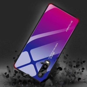 Husa Huawei P30 PRO-Gradient Glass Durable Cover din sticla securizata 9H -Pink Blue - Img 3