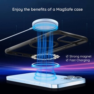 Husa iPhone 14 Pro Max Magmat Magsafe Pro - Albastra - Img 6