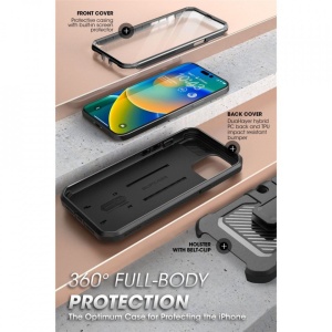 Husa iPhone 14 Pro Max Supcase Unicorn Beetle Pro -Neagra - Img 4