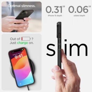 Husa iPhone 15 Plus Spigen Thin Fit -Black - Img 7