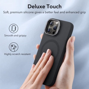 Husa iPhone 15 Pro ESR Cloud Soft HaloLock Kickstand neagra - Img 3