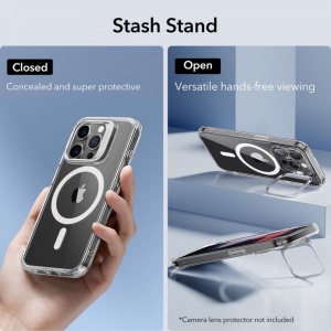 Husa iPhone 15 Pro Max Classic Kickstand Case cu MagSafe de la ESR - transparenta - Img 6