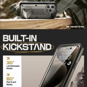 Husa iPhone 15 Pro Max Supcase Unicorn Beetle Pro -Titan Gray - Img 3