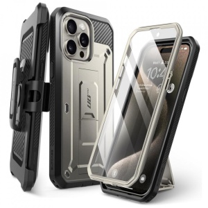 Husa iPhone 15 Pro Supcase Unicorn Beetle Pro -Titan Gray