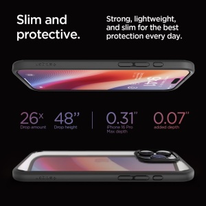 Husa iPhone 16 Pro Max Spigen Ultra Hybrid Matte Black - Img 8