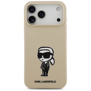 Husa iPhone 17 Pro Karl Lagerfeld Silicone Sketch & Logo Brown Karl - Img 3