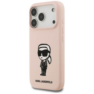 Husa iPhone 17 Pro Karl Lagerfeld Silicone Sketch & Logo Pink Karl - Img 6
