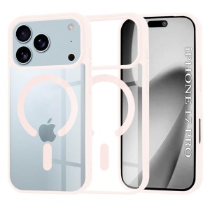 Husa iPhone 17 Pro Magsafe Pro transparenta / roz Techsuit