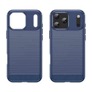 Husa iPhone 17 Pro Max Carbon Series albastru inchis - Img 3