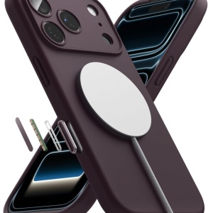 Husă iPhone 18 Pro Max - Ringke - Silicone MagSafe - Dark Cherry - Img 4
