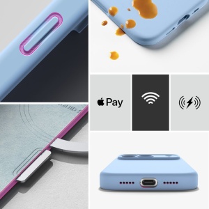 Husă iPhone 18 Pro Max - Ringke - Silicone MagSafe - Light Blue - Img 3