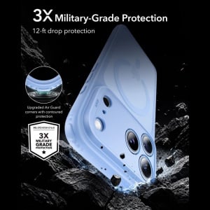 Husă iPhone 18 Pro Max și iPhone 17 Pro Max ESR Classic Hybrid HaloLock Frosted Light Blue - Img 3