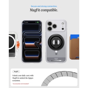 Husă iPhone 18 Pro Max - Spigen - Ultra Hybrid Classic MagSafe - Silver - Img 8