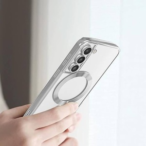Husa Samsung Galaxy A17 Magsafe Luxury Crystal transparenta /rose gold - Img 5