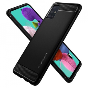 Husa Samsung Galaxy A51- Spigen Rugged Armor -Negru Mat - Img 6
