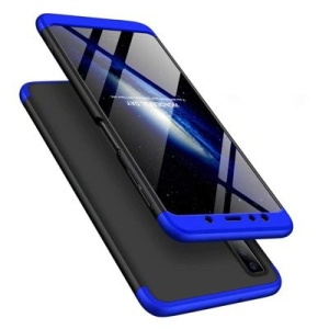 Husa Samsung Galaxy A9 -GKK 360 Front and Back Case Full Body Cover Negru cu Albastru - Img 3