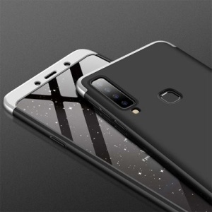 Husa Samsung Galaxy A9 -GKK 360 Front and Back Case Full Body Cover Negru cu Argintiu - Img 6
