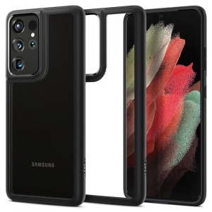 Husa Samsung Galaxy S21 Ultra - Spigen Ultra Hybrid-Negru Mat - Img 1