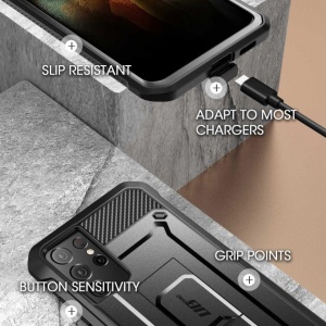 Husa Samsung Galaxy S21 Ultra -Supcase Unicorn Beetle Pro -Neagra - Img 2
