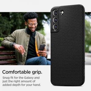 Husa Samsung Galaxy S22 Plus -Spigen Liquid Air- Negru mat - Img 5