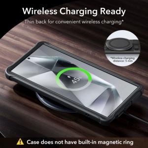 Husa Samsung Galaxy S24 Ultra + folie ESR Armor Kickstand Frosted Black - Img 8