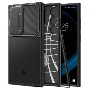 Husa Samsung Galaxy S24 Ultra Spigen Optik Armor Neagra - Img 1