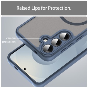 Husa Samsung Galaxy S25 HaloFrost Magsafe albastru inchis - Img 5