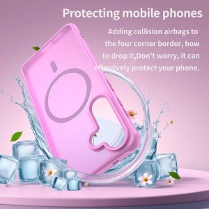 Husa Samsung Galaxy S26 Plus HaloFrost Magsafe roz - Img 2