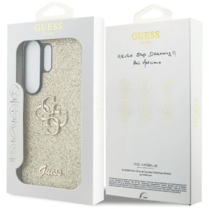 Husa Samsung Galaxy S26 Ultra Guess Fixed Glitter Big 4G Metal Logo aurie - Img 7