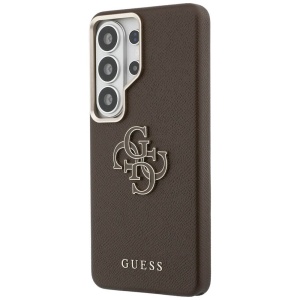 Husa Samsung Galaxy S26 Ultra Guess Grained Big 4G Metal Logo maro - Img 5
