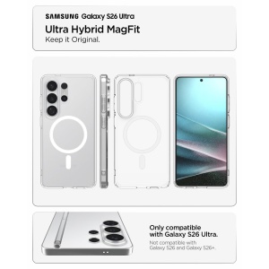 Husa Samsung Galaxy S26 Ultra Spigen Ultra Hybrid MagSafe Clear/White - Img 7
