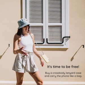 Husa Xiaomi Redmi Note 12 / Poco X5 -Crossbody Lanyard roz - Img 2