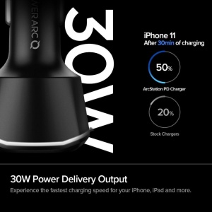 Incarcator auto pentru telefon Spigen PC1800 PowerArc USB/USB Type C PD30W/QC.3.0 - Img 2