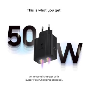 Încărcător Samsung 50W EP-T5020XBE, 2x USB-C, cablu Type-C inclus, negru - Img 2