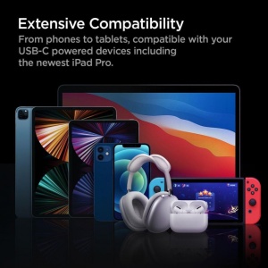 Incarcator telefon auto Spigen PC2000 2 Port USB- C, QC3.0, 45W - Img 3