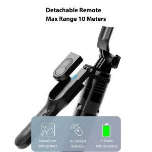 Selfie stick cu trepied si telecomanda bluetooth ,183 cm Techsuit K28P - Img 5