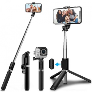 Selfie Stick cu trepied stabil, Bluetooth, rotatie 360, 103cm - Img 1