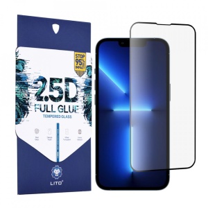 Sticla securizata iPhone 13 Pro Max - LITO - 2.5D Full Glue Glass Black - Img 1