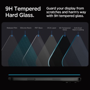 Sticla securizata iPhone 17 Pro Max / 16 Pro Max Spigen Glass.tR EZ-FIT Privacy ( pachet 2 buc) - Img 2