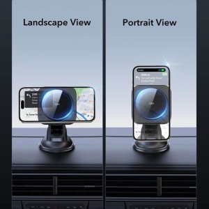 Suport telefon auto cu incarcare wireless Qi2 HaloLock , Magsafe pentru bord / parbriz ESR - Img 5