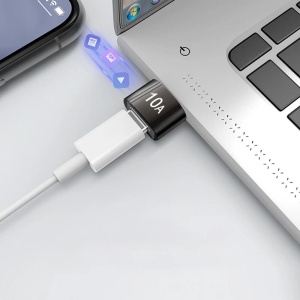 Adaptor OTG Tip C la USB 3.0, 10A Techsuit A7, negru - Img 3