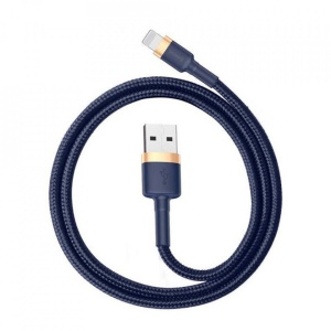 Cablu de date Baseus Cafule Lightning 1M 2.4A Blue/ Gold - Img 2