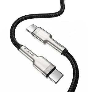 Cablu Type-C to Type-C, Super Fast Charge, 100W, 480Mbps, 20V, 5A, 1m Baseus Cafule Metal Series - Img 5