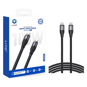 Cablu USB Type-C la Type-C 100W, Încărcare Rapidă, Nylon Împletit, 1m Lito LD23CC - Img 7
