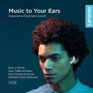 Casti Bluetooth 5.0 TWS Lenovo HT38 - albe - Img 6